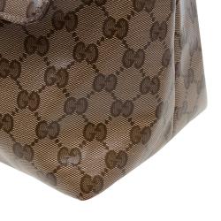 Gucci Beige/Ebony GG Crystal Coated Canvas Messenger Bag