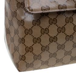 Gucci Beige/Ebony GG Crystal Coated Canvas Messenger Bag