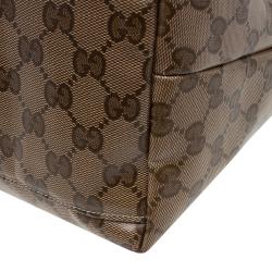 Gucci Beige/Ebony GG Crystal Coated Canvas Messenger Bag