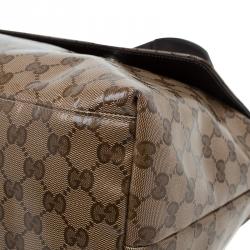 Gucci Beige/Ebony GG Crystal Coated Canvas Messenger Bag