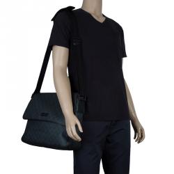 Gucci Black GG Coated Canvas Messenger Bag