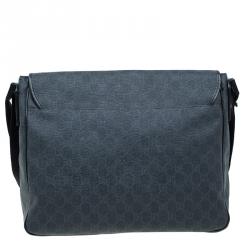 Gucci Black GG Coated Canvas Messenger Bag