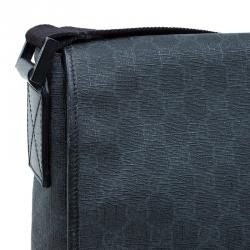 Gucci Black GG Coated Canvas Messenger Bag