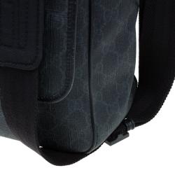 Gucci Black GG Coated Canvas Messenger Bag