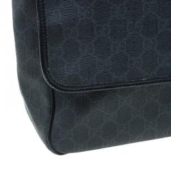 Gucci Black GG Coated Canvas Messenger Bag
