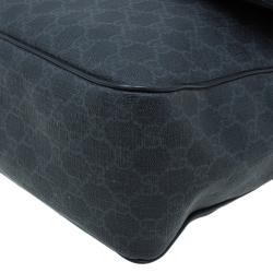 Gucci Black GG Coated Canvas Messenger Bag