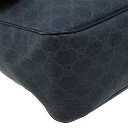 Gucci Black GG Coated Canvas Messenger Bag