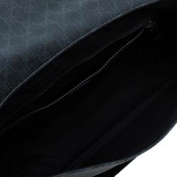 Gucci Black GG Coated Canvas Messenger Bag