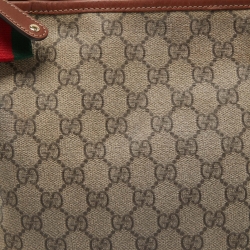 Gucci Beige Supreme Canvas Web Messenger Bag