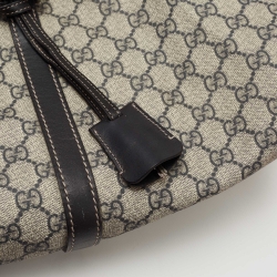 Gucci Blue/Beige GG Supreme Canvas Trolley Duffle Bag