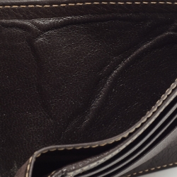 Gucci Beige/Brown GG Canvas and Leather Crest Bifold Wallet