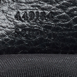 Pre Owned Gucci Black GG Nylon and Leather Messenger Bag