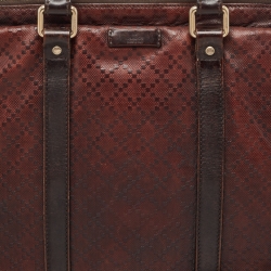 Gucci Brown Diamante Leather Briefcase