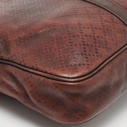 Gucci Brown Diamante Leather Briefcase
