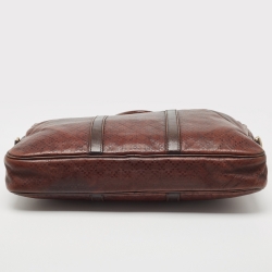 Gucci Brown Diamante Leather Briefcase