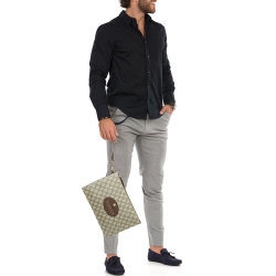 Gucci Beige GG Supreme Canvas Neo Vintage Pouch