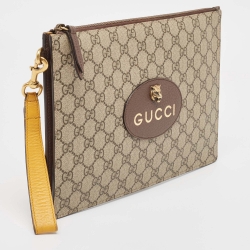 Gucci Beige GG Supreme Canvas Neo Vintage Pouch