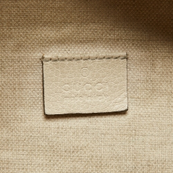 Gucci Off White Leather Logo Web Belt Bag