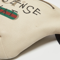 Gucci Off White Leather Logo Web Belt Bag
