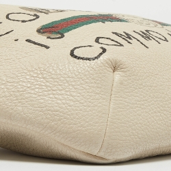 Gucci Off White Leather Logo Web Belt Bag
