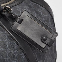 Gucci Black GG Supreme Canvas and Leather Medium  Carry-On Duffle Bag
