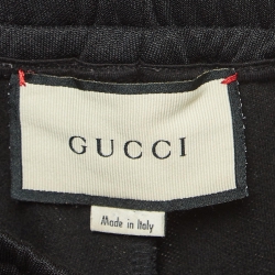 Gucci Black Side Strip Cotton Jersey Track Pants XS