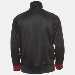 Gucci Black Jersey Zip Up Technical Track Jacket XS