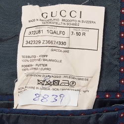Gucci Blue Flower Print Cotton Pants Suit M/L