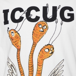 Pre Owned Gucci X Freya Hartas Off-White Iccug 3 Heads Cotton Crew Neck T-Shirt L