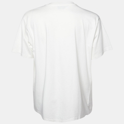 Pre Owned Gucci X Doraemon White Printed Cotton Crewneck Oversized T-Shirt L