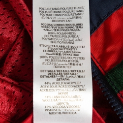 Pre Owned Gucci Navy Blue Cotton Blend Contrast Trim Detachable Hoodie Jacket M