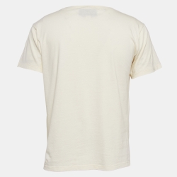 Gucci Cream Tiger Printed Jersey Crewneck T-Shirt S