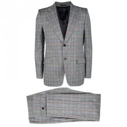 Gucci Monochrome Glen Plaid Tailored Suit L