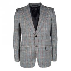 Gucci Monochrome Glen Plaid Tailored Suit L