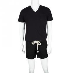 Gucci Black Cotton Nautical Rope Tie Detail Shorts XXL