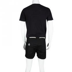 Gucci Black Cotton Nautical Rope Tie Detail Shorts XXL