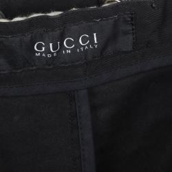 Gucci Black Cotton Nautical Rope Tie Detail Shorts XXL