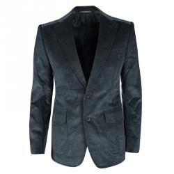 Gucci Teal Blue Regular Fit Corduroy Blazer M