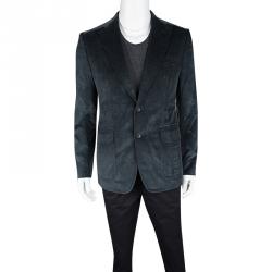 Gucci Teal Blue Regular Fit Corduroy Blazer M