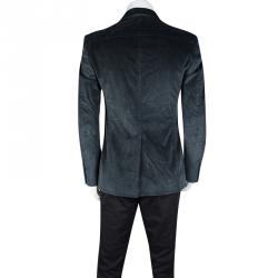Gucci Teal Blue Regular Fit Corduroy Blazer M