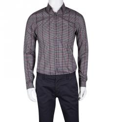 Gucci Multicolor Plaid Cotton Long Sleeve Button Down Shirt S