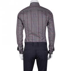 Gucci Multicolor Plaid Cotton Long Sleeve Button Down Shirt S