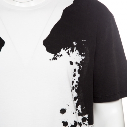 Gucci Monochrome Paint Splatter Printed Cotton Jersey T-Shirt  L