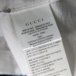 Gucci Monochrome Paint Splatter Printed Cotton Jersey T-Shirt  L
