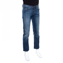 Gucci Indigo Faded Effect Regular Fit Denim Jeans S