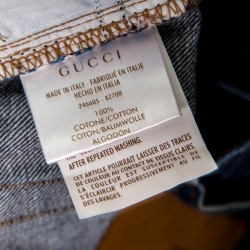 Gucci Indigo Faded Effect Regular Fit Denim Jeans S