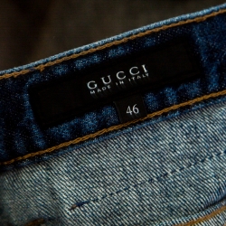 Gucci Indigo Faded Effect Regular Fit Denim Jeans S