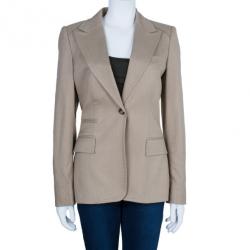 مملوكة مسبقًا Gucci Beige Cotton Blazer L
