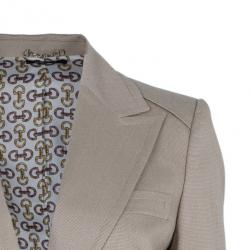 مملوكة مسبقًا Gucci Beige Cotton Blazer L