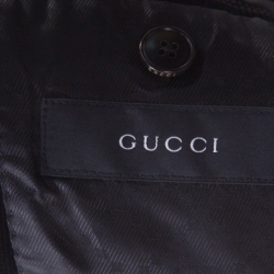 Gucci Black Cotton Patch Pocket Detail Tailored Corduroy Blazer L